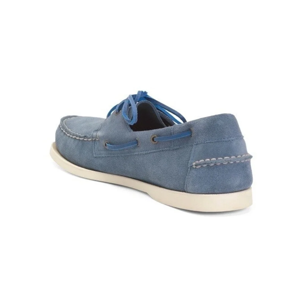 Docksiders Sebago Mens Portland Flesh Out Boat Yacht Shoes Indigo Blue Sz 10 NIB